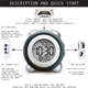 thumbnail image 3 of Reloj despertador digital, pantalla de fecha y hora, doble campana, muy fuerte para personas que duermen profundamente, alarma dual, luz de fondo azul para adolescentes, 3 of 8