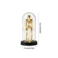 thumbnail image 3 of LOWLHOME Light Up Ghost in Glass Cloche, Halloween Cute Ghost with Light Decorations, Cute Spooky Ghost Decor for Tabletop Mantel Display, 8.7*4.3 in, 1 Count, Yellow Skeleton, 3 of 5