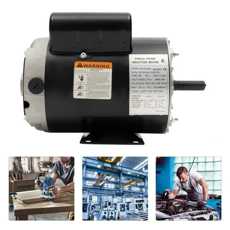 Air Compressor Motor 3 HP 3450 RPM Electric AC Motor, 56 Frame Single Phase 115V Frame Electric Motor for Air Compressor General Equipment
