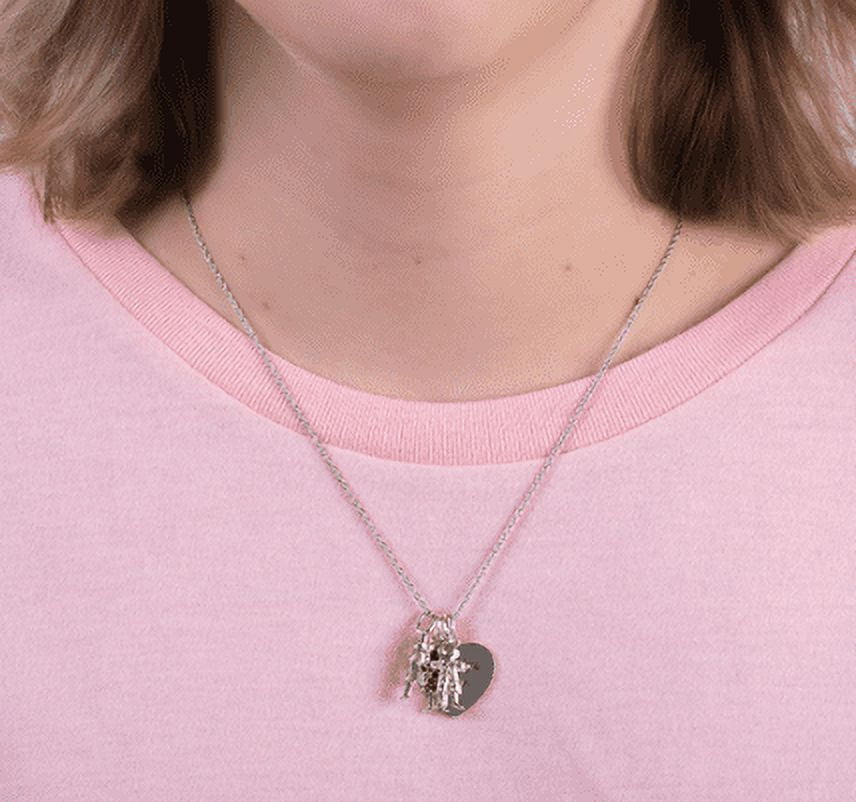 Personalized Family Jewelry Birthstone Kid's Pendant available in Sterling Silver