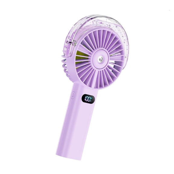 ZELVINN Portable Misting Fan with 20Ml and Digital Display Rechargeable Handheld Cooling Fan for Warm Travel Desk