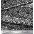 thumbnail image 2 of Soimoi Poly Georgette Fabric Geometric & Paisley Decorative Decor Fabric Printed Yard 52 Inch Wide, 2 of 2