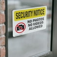 thumbnail image 4 of (2 Pack) No Photos Or Video Allowed OSHA Security Notice Sign 7 Inch X 5 Inch Vinyl Label Decal Sticker Weather Resistant, UV Protected for Workplace, Business, and Construction Site,, 4 of 7