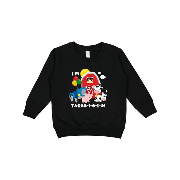 Inktastic Three-i-e-i-o 3rd Birthday Toddler Sweatshirt