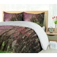 thumbnail image 5 of Ambesonne Japanese Duvet Cover Sets, Park in Chiang Mai, 2-Queen, Fuchsia Brown Fern Green, 5 of 7