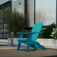 thumbnail image 4 of Wildridge Heritage Folding Adirondack Chair, Aruba Blue, Outdoor Weather Resistant Poly Patio Furniture, 4 of 8