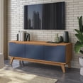 thumbnail image 1 of Mueble TV 55" Kappesberg 136cm con 3 Puertas Canela/Azul, 1 of 9