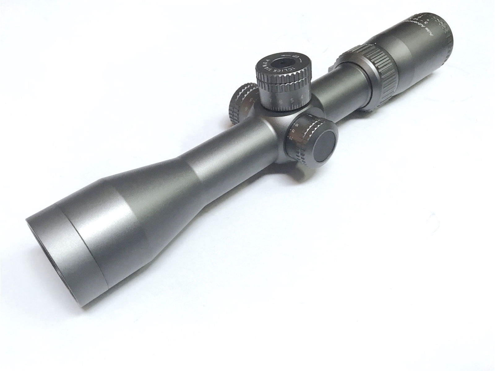 ADE Advanced Optics 3-12x40mm Rifle Scope, 30mm Tube, Second Focal Plane, Crosshair Reticle, Matte, Titanium