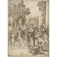 thumbnail image 2 of Pietro da Cortona 11x14 Gold Ornate Wood Frame and Double Matted Museum Art Print Titled - The Triumph of Nature Over Art (ca. 1633), 2 of 4