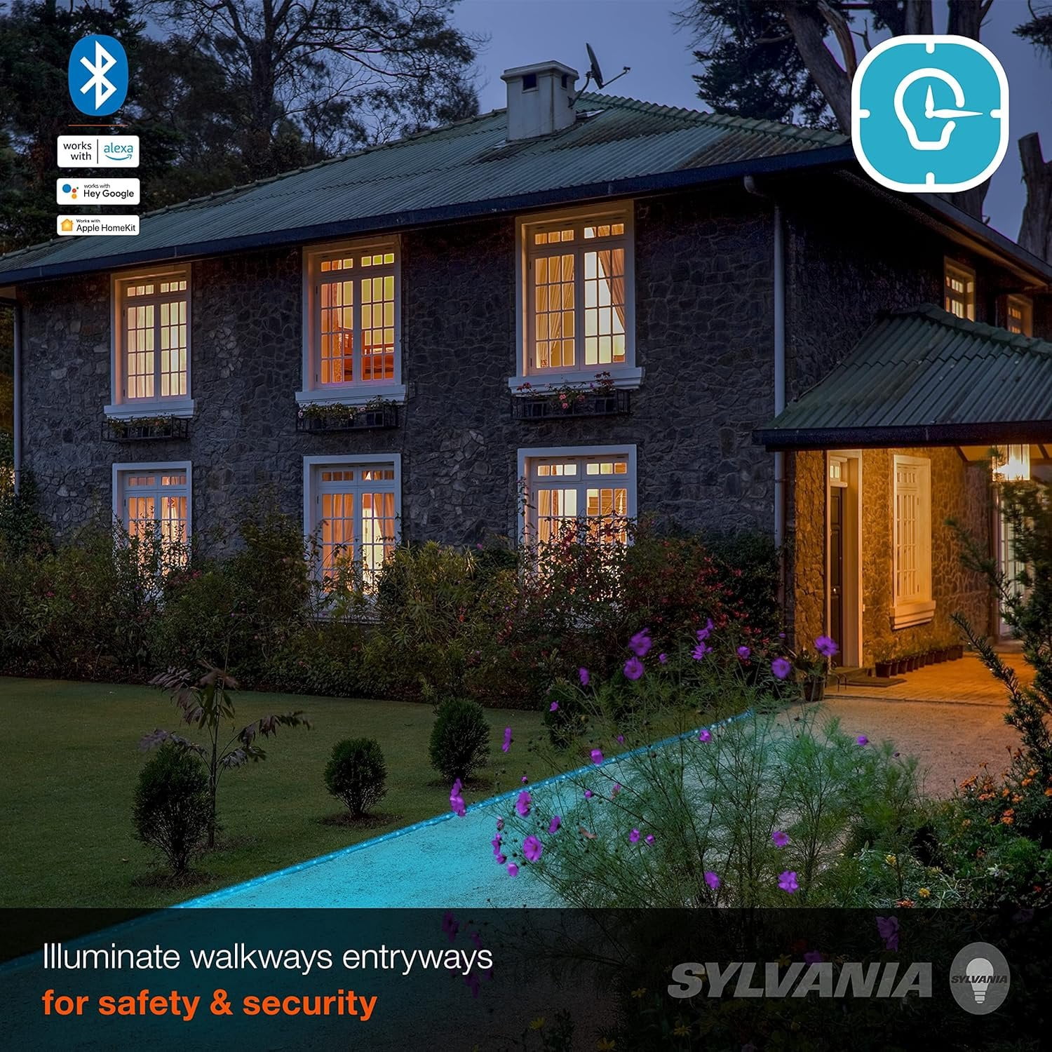 Sylvania Smart 16.4 ft Bluetooth Mesh LED Flex Light Strip Outdoor Starter Kit for Alexa/Google/Apple HomeKit, RGBTW Full Color, Dimmable, Accessories Included, Outdoor Rated - 1 Pack 75777