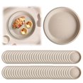 thumbnail image 1 of KEINXS Tableware Compostable Paper Plates Heavy Duty 60 Pack Biodegradable Disposable Plates Disposable Dinner Plates Made of Natural Sugarcane Wheat ，Microwave Table Chargers N, 1 of 9