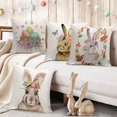 thumbnail image 6 of NSESSHome Easter Bunny Pillow Covers, Throw Pillows Cover, Bunny Pillow Covers 18"X18" Decorative Pillowcase Cushion Cover for Sofa Bed,Farmhouse Kids Room Decor,Gift for Rabbit Lovers Kids, 6 of 6