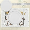 thumbnail image 3 of Ambesonne Adventure Place Mats Set of 4, Call of the Mountains, Standard Size, Brown Pale Coffee White, 3 of 6