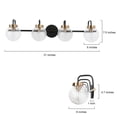 thumbnail image 3 of LNC Astrid 31-in 4-Light Matte Black LED Modern/Contemporary Vanity Light, 3 of 18