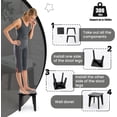 thumbnail image 6 of Bamboo Step Stool for Kids and Adults, Natural Material, Sturdy and Versatile Short Foot Stool for Bathroom, Kitchen, Bedroom, Compact 10-inch Small Wood Stool, Plant Stand (Black), 6 of 6