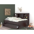thumbnail image 2 of OS Home and Office Furniture Solid Pine Full Daybed with Three Drawer Storage Unit and Twin Sized Trundle in Dark Espresso, 2 of 5