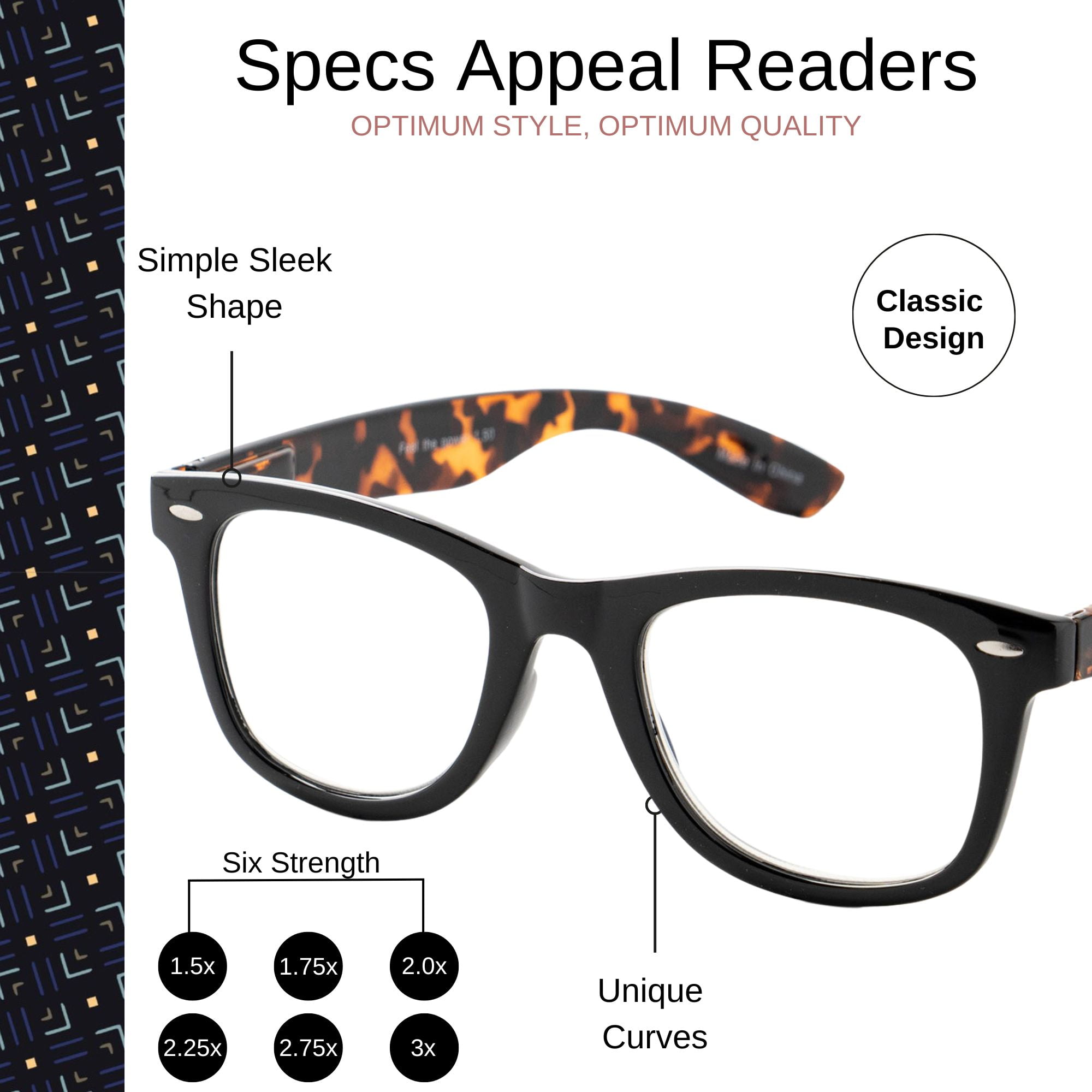 Optimum Optical Signature Blue Light Filtering Readers - Specs Appeal, +1.50