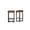 Brown/Set of 2, variant on Garvee 24.6" Bar Stools Set of 2 with Footrest, Metal X-Frame, Upholstered PU Leather Seats, Brown