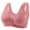 Rose Gold, variant on EliteGoogv Womens Bras Front Closure Floral Print Thin Cup Seamless Wireless Bras For Women Wide Straps Soft Supportive Plus Size Bras Everyday Full Coverage Bras Purple 38