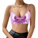 thumbnail image 2 of Gibobby Camiseta sin mangas pequeña con cuello Halter para mujer, traje de baño Sexy con corsé, ajustado, para playa, con escote en V profundo, Halter(Rojo,XG), 2 of 5