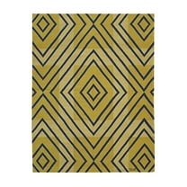 EORC FAM035YL6X8 6 x 8 ft. Modern Flat Contemporary Hand Weave Wool Area Rug, Yellow