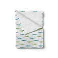 thumbnail image 2 of Alligator Soft Flannel Fleece Blanket, Watercolor Style Green and Blue Toned Friendly Crocodile Characters, Cozy Plush for Indoor and Outdoor Use, 50" x 70", Pale Green and Pale Blue, by Ambesonne, 2 of 6