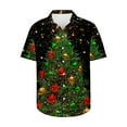 thumbnail image 2 of AOOCHASLIY Mens T-shirts Short Sleeve Men Hawaiian Short Sleeve Beach Shirt Printed Summer Casual Button Down Shirts, 2 of 5