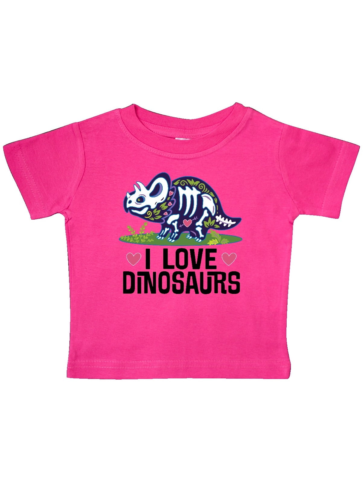 Girl Dinosaur I Love Dinosaurs Baby TShirt