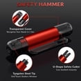thumbnail image 2 of TAPDRA Car Emergency Window Breaking Hammer Seatbelt Cutter Red Aluminum Alloy ABS Tungsten Steel For Car Bus Home Emergency Tool, 2 of 4