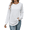White, variant on Zeagoo Tshirts For Women Thumb Hole Cotton Long Sleeve Shirts Tunic Blouses for Leggings