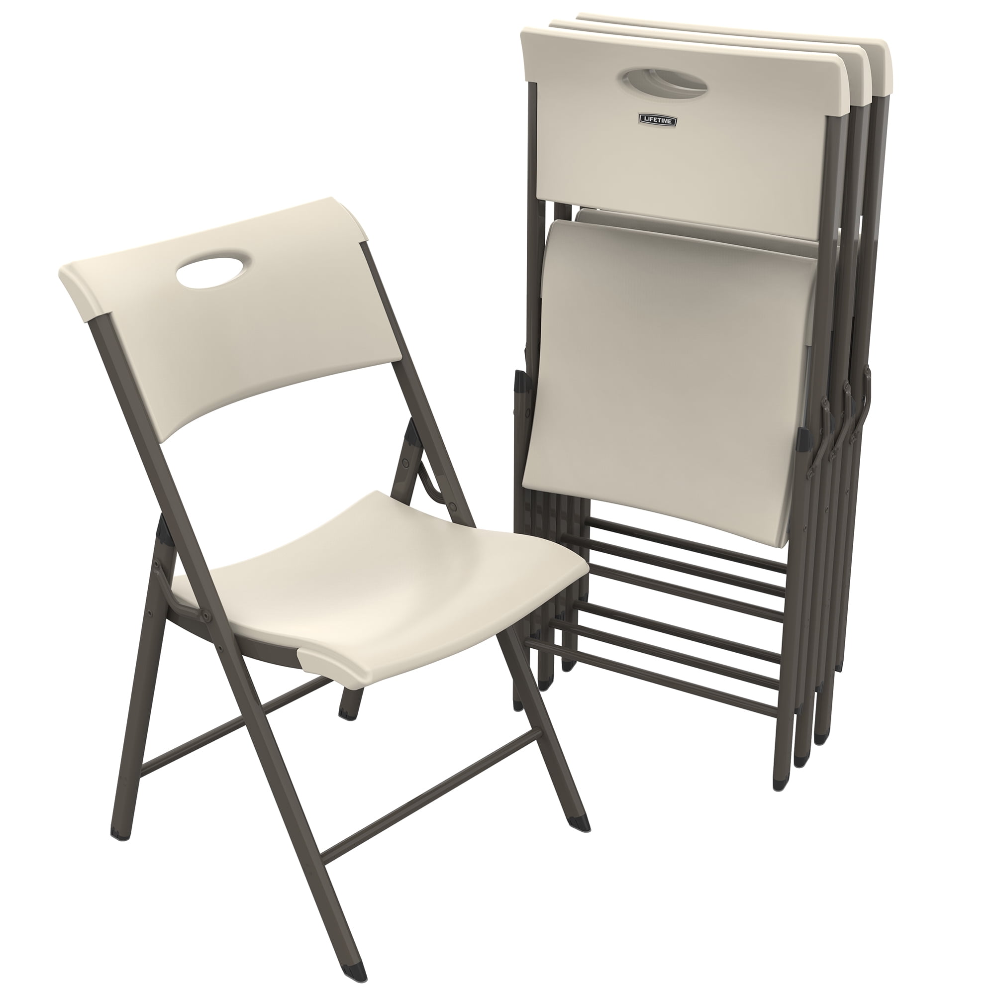 White Almond Lifetime Commercial Grade Folding Chair 4-pack 