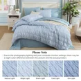 thumbnail image 3 of Amberspace Puff 7-piece Bed in a Bag Comforter Set with Sheets,Cornflower Blue,Full, 3 of 8