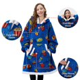 thumbnail image 3 of Sudadera portátil con capucha Giggling Getup Sherpa, forro polar, azul, 3 of 8