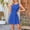 Blue, variant on Women's Mini Dress, Sleeveless Solid Color Round Neck Summer Basic Flare Fit Dresses Red XL