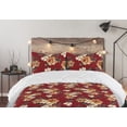 thumbnail image 5 of Ambesonne Floral Down Alternative Quilt Comforter, Retro Botanical Pattern Wild, Full, Ruby Amber Grey Teal, 5 of 5