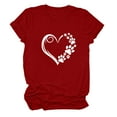 thumbnail image 2 of Fiudx Ofertas de La Semana Camiseta de Manga Corta Estampada con Cuello Redondo a La Moda para Mujer, Camisetas Holgadas Informales, 2 of 3