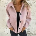 thumbnail image 2 of ShomPort Coats for Womens Long Sleeve Turndown Collared Button Business Casual Cardigans Solid Color Fall Winter Comfort Officewear, 2 of 6