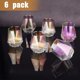 thumbnail image 5 of NiHome Copas de Vino sin Tallo de 10 oz, Juego de 6 Copas de Vino Iridiscentes con Forma de Diamante, Vasos Coloridos Únicos para Vino Tinto y Blanco, Cócteles y Whisky para Mujeres y Hombres., 5 of 7