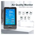 thumbnail image 2 of 10 In 1 Air Quality Detector CO2 Tester PM2.5 PM10 TVOC HCHO Formaldehyde Monitor Time LCD Display Infrared Sensor ,High-Precision Sensor, 2 of 7