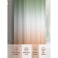 thumbnail image 5 of Sage Green Orange Ombre Sheer Curtains 72 Inch Length 2 Panels Set, Abstract Modern Gradient Voile Window Treatment Rod Pocket Curtains Sheers Drapes for Bedroom/Living Room/Kitchen 52"x72"x2, 5 of 7