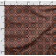 thumbnail image 2 of Soimoi Kaleidoscope Print, Silk Fabric, Decor Sewing Fabric by The Yard 42 Inch Wide,Decorative Fabric for Shirts Suits Ties,Rust Brown, 2 of 5