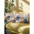 thumbnail image 5 of Outdoor Pillows Waterproof, Orange Blue Fall Bedding Throw Pillows with Insert for Couch Sofa Bed, Thanksgiving Pumpkin Botanical Maple Leaf 12x20 Inch Pillowcases Decorative Patio Pillow Set of 2, 5 of 8