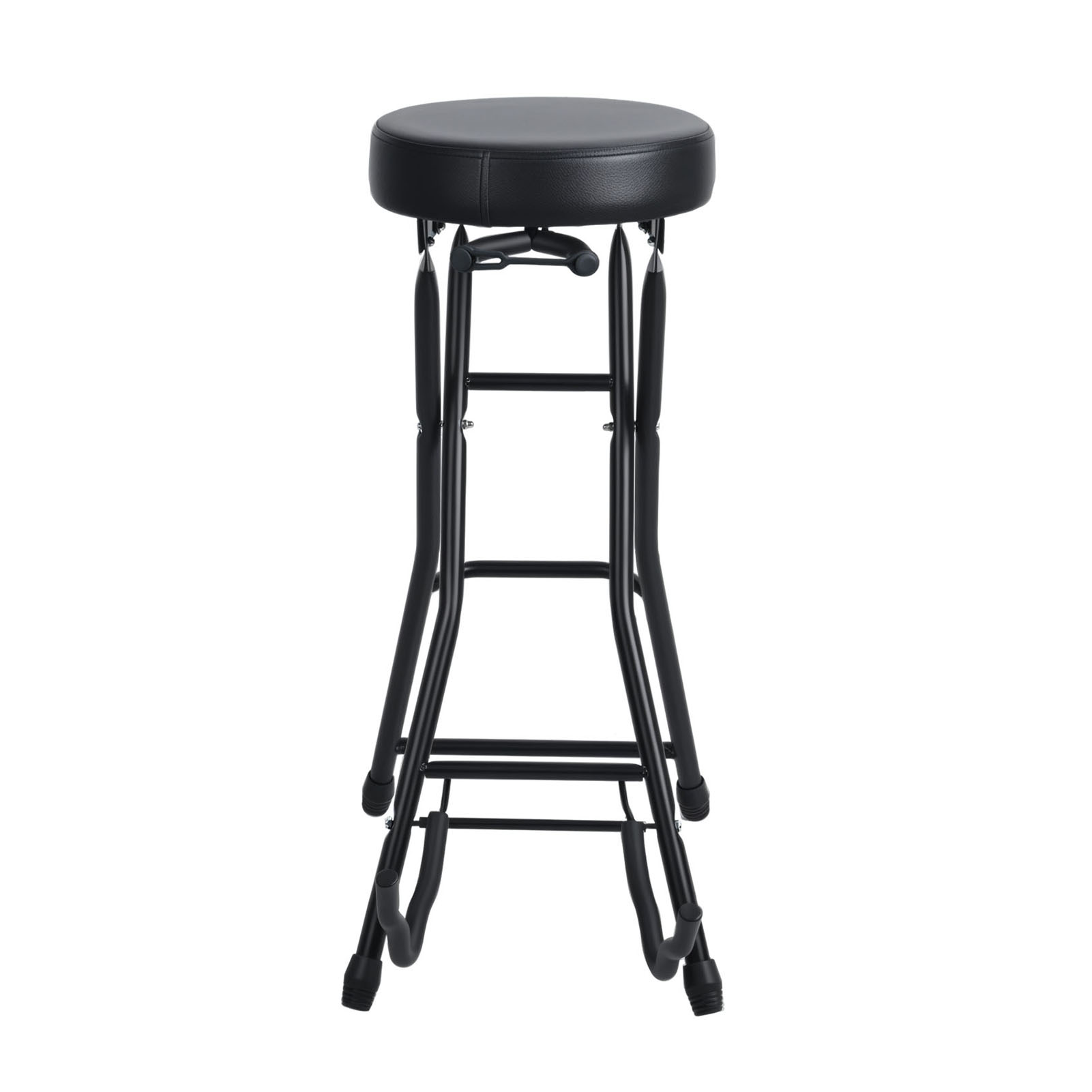 Fogcroll Guitar Stool Collapsible Chair Guitar Stand Adult Portable Folding Stool with Padded Seat Retractable Hook,Without Backrest