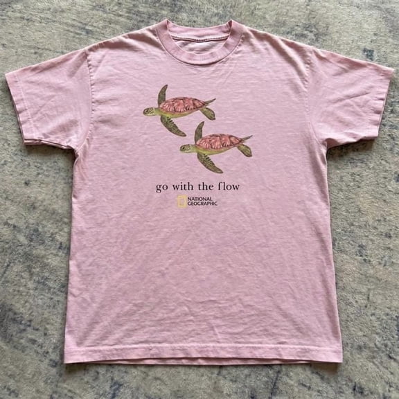 Sea Turtle Graphic Tee, Go With The Flow, National Geographic Coastal Shirt