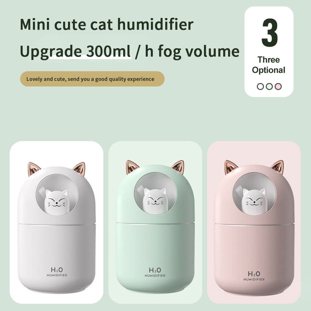 Justharion Air Humidifier 300ML Cute Rabbit for Ultra-Silent