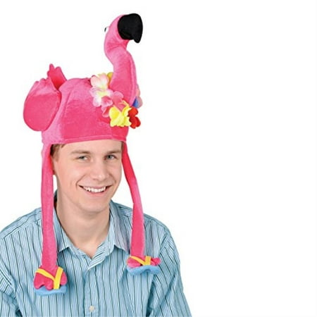 plush flamingo hat party accessory (1 count) (1/pkg)