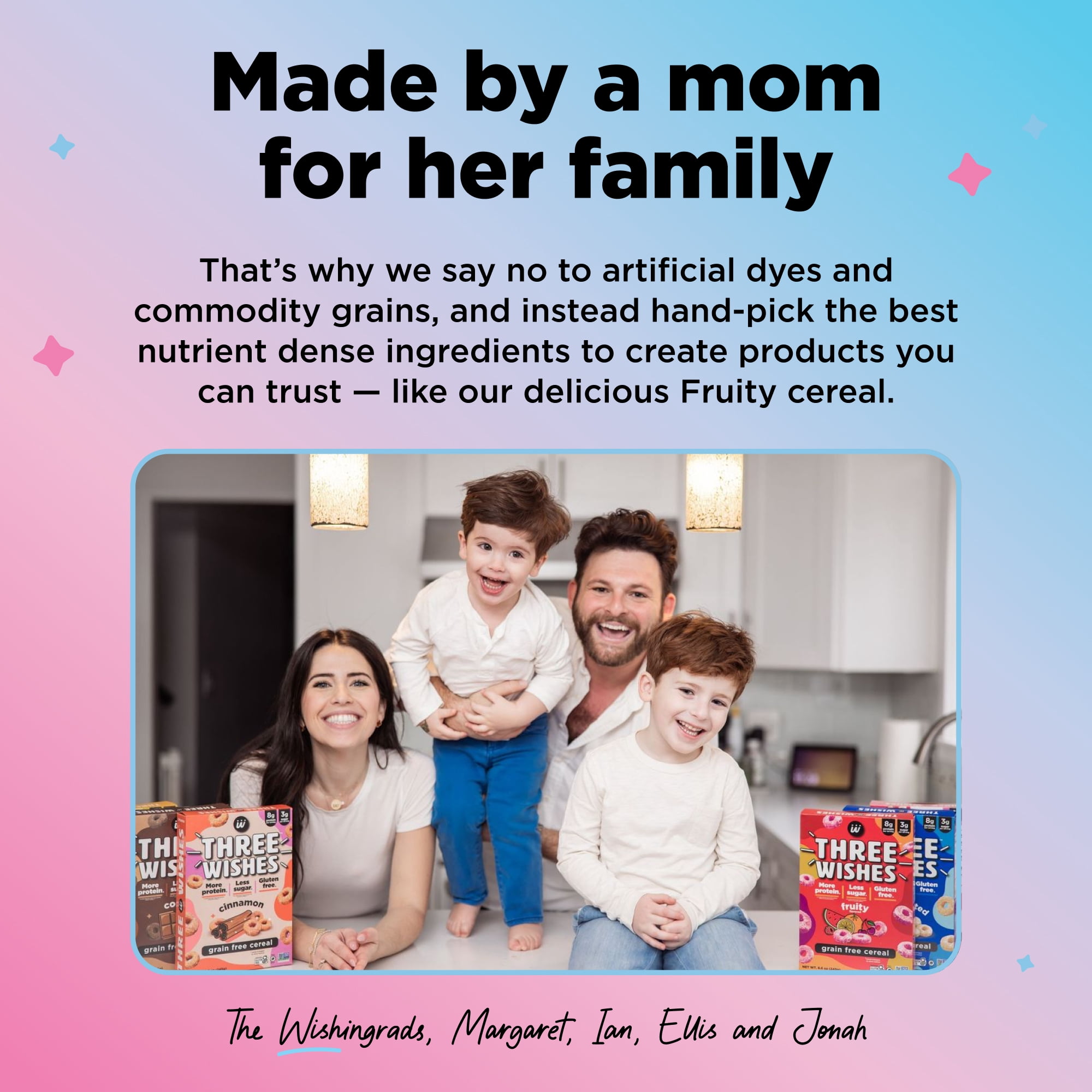 Three Wishes Grain Free Cereal, Cotton Candy, Gluten-Free