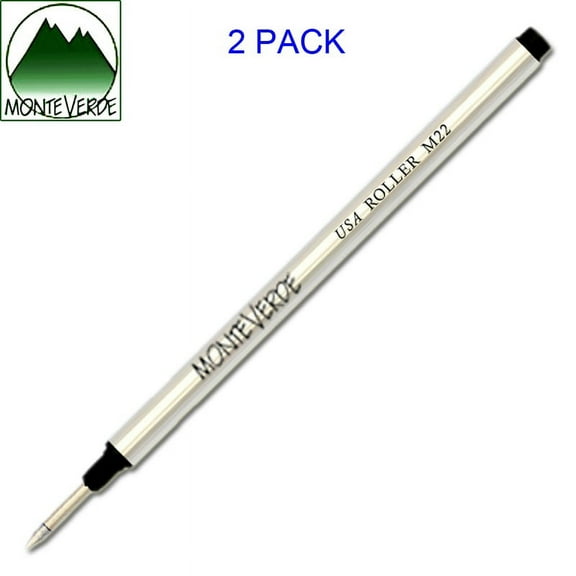 2 Pack - Monteverde® Rollerball to fit Montblanc® Rollerball Pens - Black