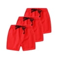 thumbnail image 2 of JOANKDMI 3-Pack Toddler Girls Casual Shorts Kids Summer Elastic Waist Play Shorts with Cute Ribbon Bowknot Lightweight Lounge Clothes for Little Girls Daily Wear, 2 of 8