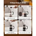 thumbnail image 4 of 34 Ounce French Press Coffee Maker in Borosilicate Glass with Stainless Steel Filter for Cold Brew,Ideal for Camping,Travel,and Home Use,Silver Finish, 4 of 6
